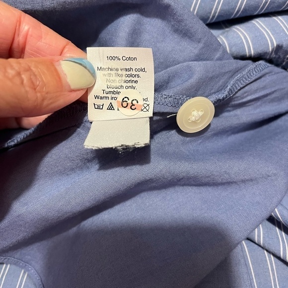 Madewell Bistro Blue/White Striped Mini Skirt Sz S EUC - Picture 8 of 8